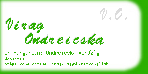 virag ondreicska business card